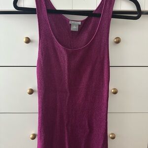 Purple Knit Sleeveless Top